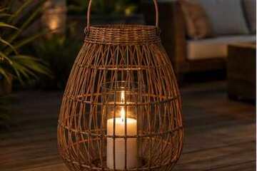 Produktinspiration: Rattan-Windlicht